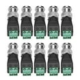 thumbnail image 2 of 10 Unids Verde Coaxial BNC Cable Macho Conector Terminal Adaptador CCTV Video Balun Cámara Khall GS09174, 2 of 6