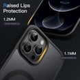 thumbnail image 6 of JETech Magnetic Case for iPhone 12 Pro Max 6.7-Inch Compatible with MagSafe, Translucent Matte Back Slim Shockproof Phone Cover (Black), 6 of 6