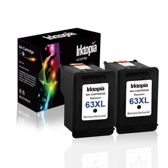 Inktopia Cartouche d'Encre Remanufacturée de Remplacement pour HP 63 TG 63TG à Utiliser avec HP OfficeJet 5255 5258 3830 3831 3832 Envy 4512 4516 4520 DeskJet 111