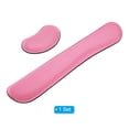 thumbnail image 3 of Unique Bargains Keyboard Wrist Pad Mouse Wrist Rest Ergonomic Wrist Support Comfortable Memory Foam Style 1, Pink 1 Set, 3 of 5