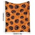 thumbnail image 3 of SDJMa Halloween Flannel Throw Blanket,Pumpkin Spider Patterned Orange Blanket,Soft Plush Halloween Decorative Bed Blanket for Couch Sofa Chair,All Seasons Lap Blanket for Adults,51.1"x59.3", 3 of 6