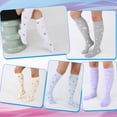 thumbnail image 3 of Hengguang 6 Pairs Plus Size Compression Socks for Women, Wide Calf Extra Large 15-20 mmHg Knee High Sock for Nurses Pregnant Travel, 3 of 8