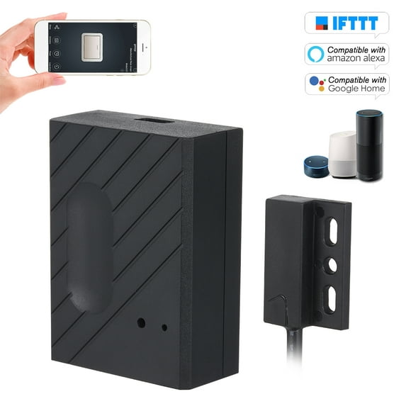 WiFi Smart Switch Garage Door Controller Compatible Garage Door Opener Smart Phone Remote Control APP "eWeLink" Timing Function Compatible with Home Voice Control IFTTT
