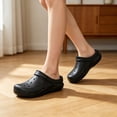 thumbnail image 4 of Men Women Garden Clogs Beach Shoes Work House Slippers Cushion Lightweight -on Back Strap Outdoor Classic Sandals(Black,10.5), 4 of 8