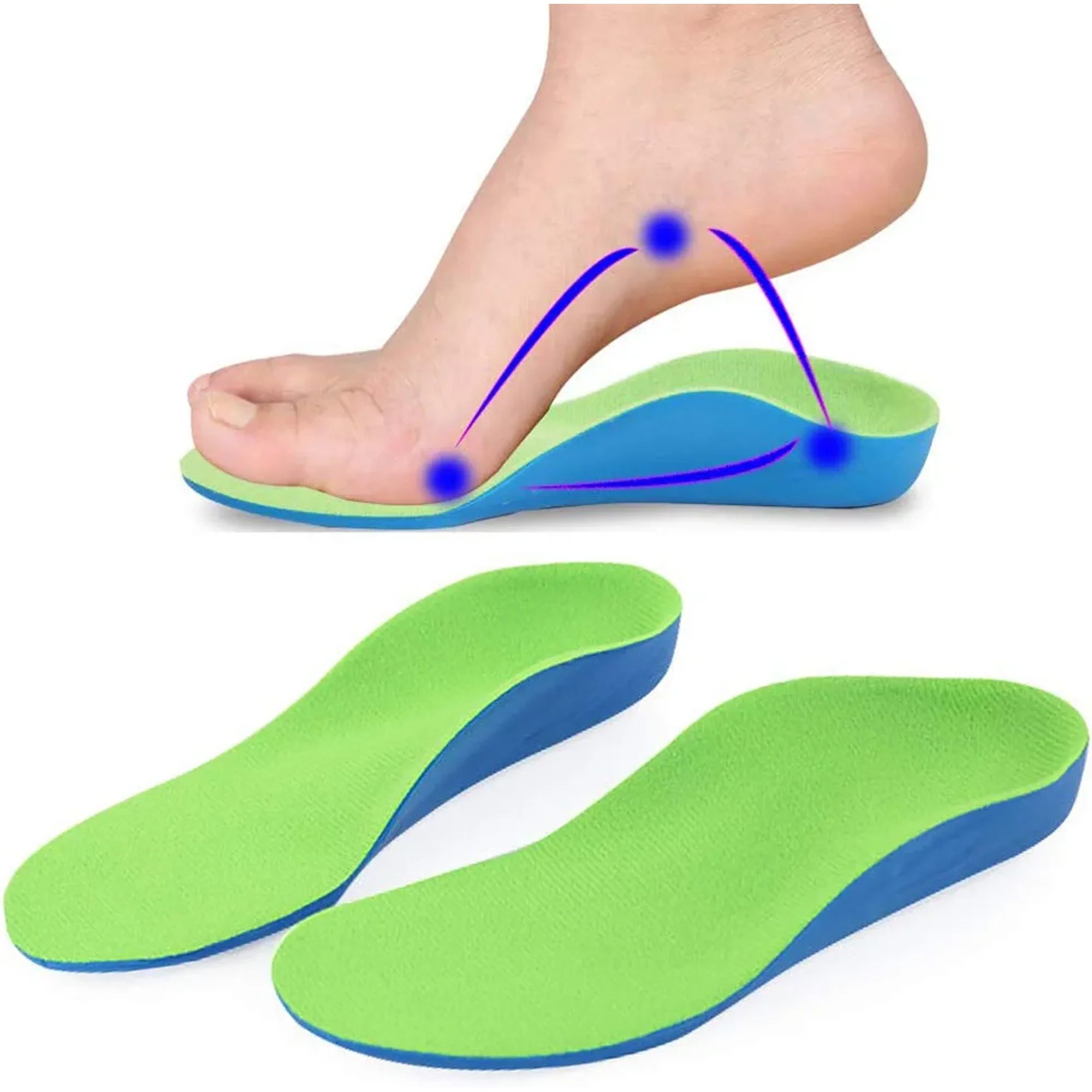 Kids Orthotic Arch Support Shoe Insoles, Children Pu Cushioning