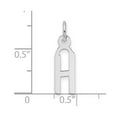 thumbnail image 2 of 5.7mm 14k White Gold Slanted Block Letter H Initial Charm Pendant Necklace for Women - .2 Grams, 2 of 2