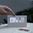 thumbnail image 4 of Digital Alarm Clock Smart Night Light Alarm Clock Time Date Temperature Humidity Display Bedside Clock Battery Powered (White), 4 of 5