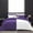 Purple/White, variant on D.N.G. BEDDINGS 1 Piece Luxury Reversible Diamond Pattern Comforter Premium Super Soft, All Season 800 TC, 100% Egyptian Cotton King/California King Size Purple/White Solid Color