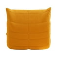 thumbnail image 6 of 24" Lazy Floor Sofa Couch for Children, Velvet Armless Single-SeatCouch with Backrest, Modern Fireside Corner Lounge Chair for Living Room Bedroom  Game Room, Yellow, 6 of 9