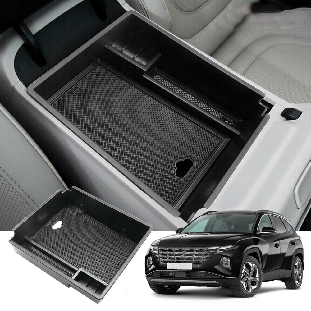GLFILL Car Centre Console Armrest Storage Box Tray for Hyundai Tucson
