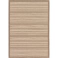 thumbnail image 1 of Unique Loom Outdoor Border Collection Transitional Indoor & Outdoor Casual Striped Tonal Moroccan Area Rug, 7 x 10 Feet, Brown/Beige, 1 of 1