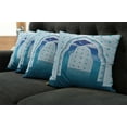thumbnail image 5 of Ambesonne Moroccan Throw Pillow Cover 4 Pack, Signs at Night, 20", Navy Blue, 5 of 5