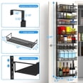 thumbnail image 3 of Organizador de despensa para colocar sobre la puerta VyGrow de 8 niveles con cesta negra, 3 of 7