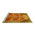 thumbnail image 2 of Ahgly Company Machine Washable Indoor Round Persian Yellow Traditional Area Rugs, 3' Round, 2 of 4