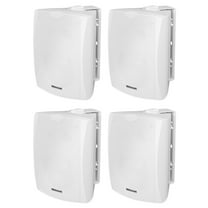 4) Rockville WET-6W 70V 6.5" IPX55 White Commercial Indoor/Outdoor Wall Speakers