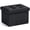 Linen Black, variant on Ornavo Home 1 Pack Small Storage Ottoman Foldable Collapsible Rectangle Linen Ottoman Foot Rest Stool Seat, for Living Room, Bedroom, Home Office, Dorm - 12 x 16 x 12, Linen Navy Blue