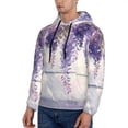 thumbnail image 3 of Sikiie Lavender Blooms Window Men's Hoodie, Essentials Hoodie, Sweatshirt, Pullover Hooded Sweatshirt for Men-X-Large, 3 of 7