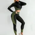thumbnail image 5 of Elainilye Fashion Gym Pants Women Wearing Quick Drying Hollowed Out Gradient Tummy Control Workout Running Yoga Pants,Green, 5 of 8