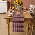 thumbnail image 2 of Geometric Table Runner 48 Inches Long Farmhouse Dress Scarves, Modern Abstract Lines Texture Red Dining Tablerunner for Coffee Table/Kitchen Island/Party Décor, 13" x 48", 2 of 8