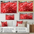 thumbnail image 4 of Designart "Floral Rhythmic Radiance Red Blooms" Abstract Framed Wall Art - Modern Red Abstract Geometric Entryway Framed Wall Art, 4 of 6
