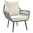 thumbnail image 5 of Cannes Rope Wicker 3-Piece Patio Conversation Set with Cushions, 5 of 5
