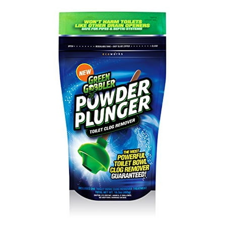 (2 Packs) Green Gobbler POWDER PLUNGER Toilet Clog (Best Product For Clogged Toilet)