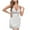 White, variant on Samickarr Satin Silk Nightgown For Women SLeeveless V-neck Lingerie Sexy Patchwork Lace Hollow-out Ice Slik Underwear Nightdress Solid Color Loose Pajama