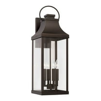 Outdoor Wall Lantern In Traditional Style-27 Inches Tall And 9 Inches Wide-Oiled Bronze Finish-Incandescent Lamping Type Capital Lighting 946441Oz