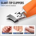 thumbnail image 2 of Lavito Nail Clipper, Caurat Slanted Nail Clippers, Slant Edge Nail Clippers, Wide Jaw Opening Anti-Splash Slanted Nail Clipper for Ingrown Nails and Thick Toenails, 2 of 8