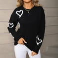 thumbnail image 2 of VEKDONE Womens Heart Sweaters Long Sleeve Loose Fit Pullover Tops Winter Knit Sweater Streetwear, 2 of 9