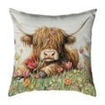 thumbnail image 2 of Lwlmwt Highland Cow Print Pillow Cove 18x18 Inch Clear Print Decorative Pillow Cover Suitable for Living Room, Bedroom, Sofa, Lounge Chair, Home Decor, 2 of 7