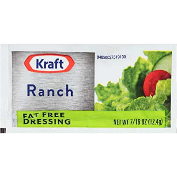 Kraft Fat Free Ranch Salad Dressing Single Serve Packet (0.44 Oz