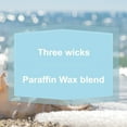 thumbnail image 3 of Mainstays 3-Wick Scented Glass Jar Candle, Salted Sea Spray, 11.5oz., 3 of 7