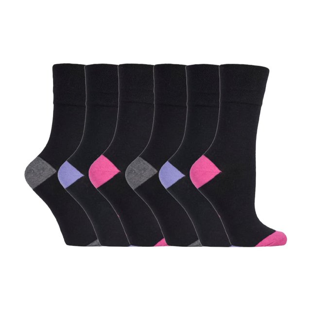 Gentle Grip - 6 Paires Chaussettes pour Femmes Gentle Grip Mi-Mollet Non Élastiques