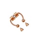 thumbnail image 5 of Jumpingount 5 pares de anillos de nariz falsos de acero inoxidable para el tabique, joyería para el cuerpo de piedra imán de roca, aro clásico, Oro rosa 2piezas, 5 of 6