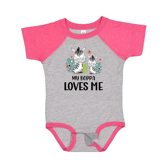 Inktastic Zebra My Boppa Loves Me Boys or Girls Baby Bodysuit