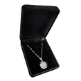 thumbnail image 3 of Collar Girasol Para Mujer Dijes Cadena Chapado en oro 18k mujeres dama con Piedras De Zirconia Brillante, 3 of 4