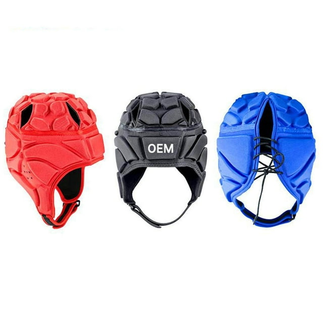 kurtrusly Casque de Rugby Casquette de Protection Casque de Football Casque de Hockey Chapeau de Protection Bleu P