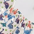 thumbnail image 6 of Boys 2‑Piece Collared Button‑Up Pajama Set with Cartoon Print,Soft Fabric Sleepwear for Boys 18-24 Months, 6 of 7