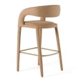 thumbnail image 5 of Modrest Faerron - Modern Tan Leatherette Bar Chair, 5 of 6