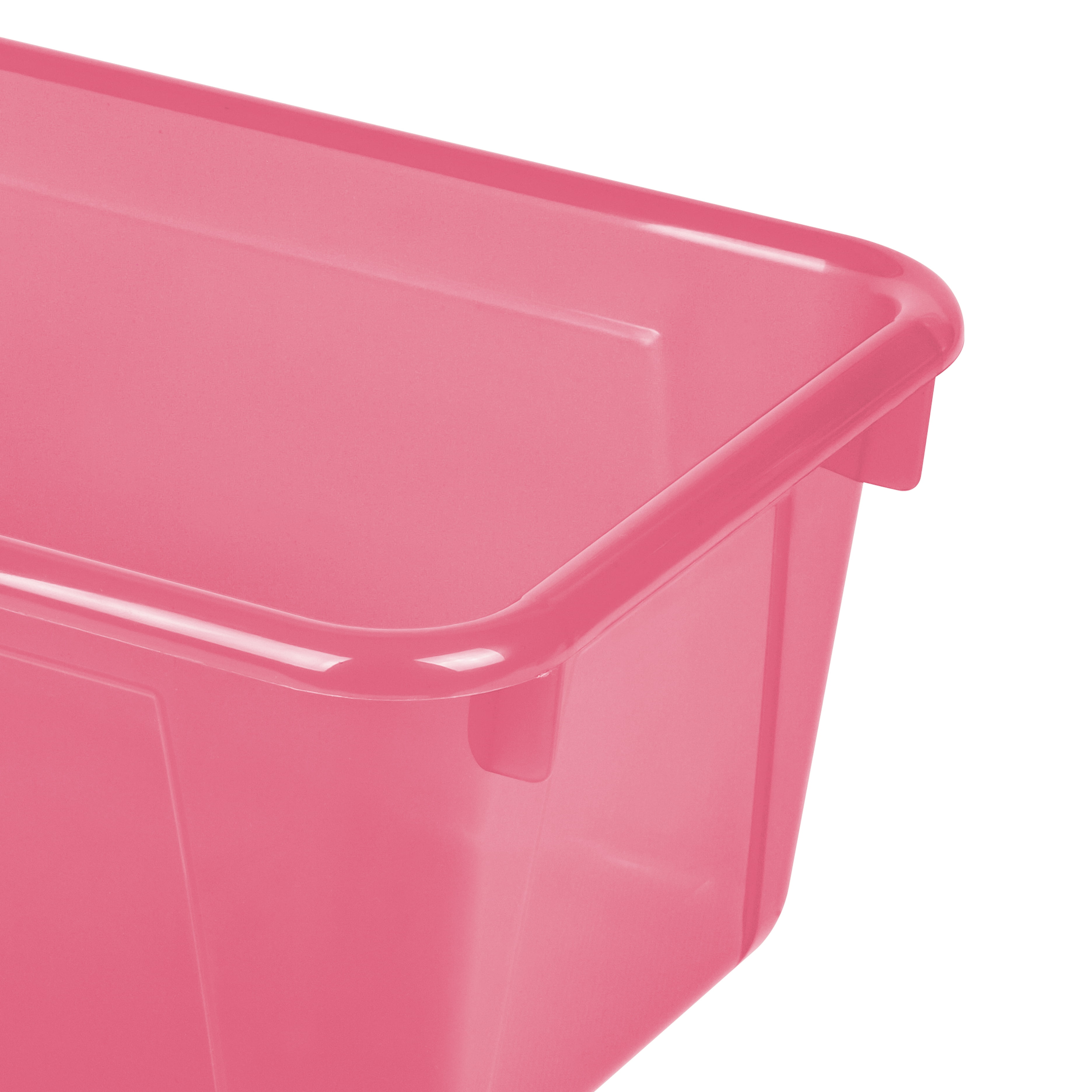 Pen+Gear Plastic Small Cubby Bin, Tint Pink, 5-Pack