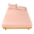 thumbnail image 2 of Clearance! Solid Color Japanese Yarn Dyed Single Bed Cover Pillowcase Set Bed Sheet and Pillow Case + 1 Pair, 2 of 4