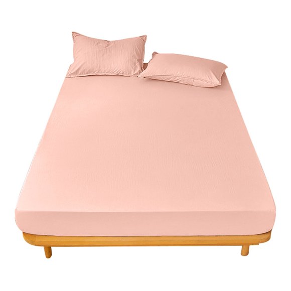 NANDIYNZHI Big Deals Solid Color Japanese Yarn Dyed Single Bed Cover Pillowcase Set Bed Sheet And Pillow Case + 1 Pair Queen Comforter Set Sky Blue