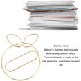 thumbnail image 4 of Yazoeia 100 Pcs Gold Paper Clips, Small Paper Clips, Cute Shaped Mini Paperclips, Stainless Steel Multifunction Metal Paper Clips with Storage Box for Office School Home Desk Organizers, 4 of 9