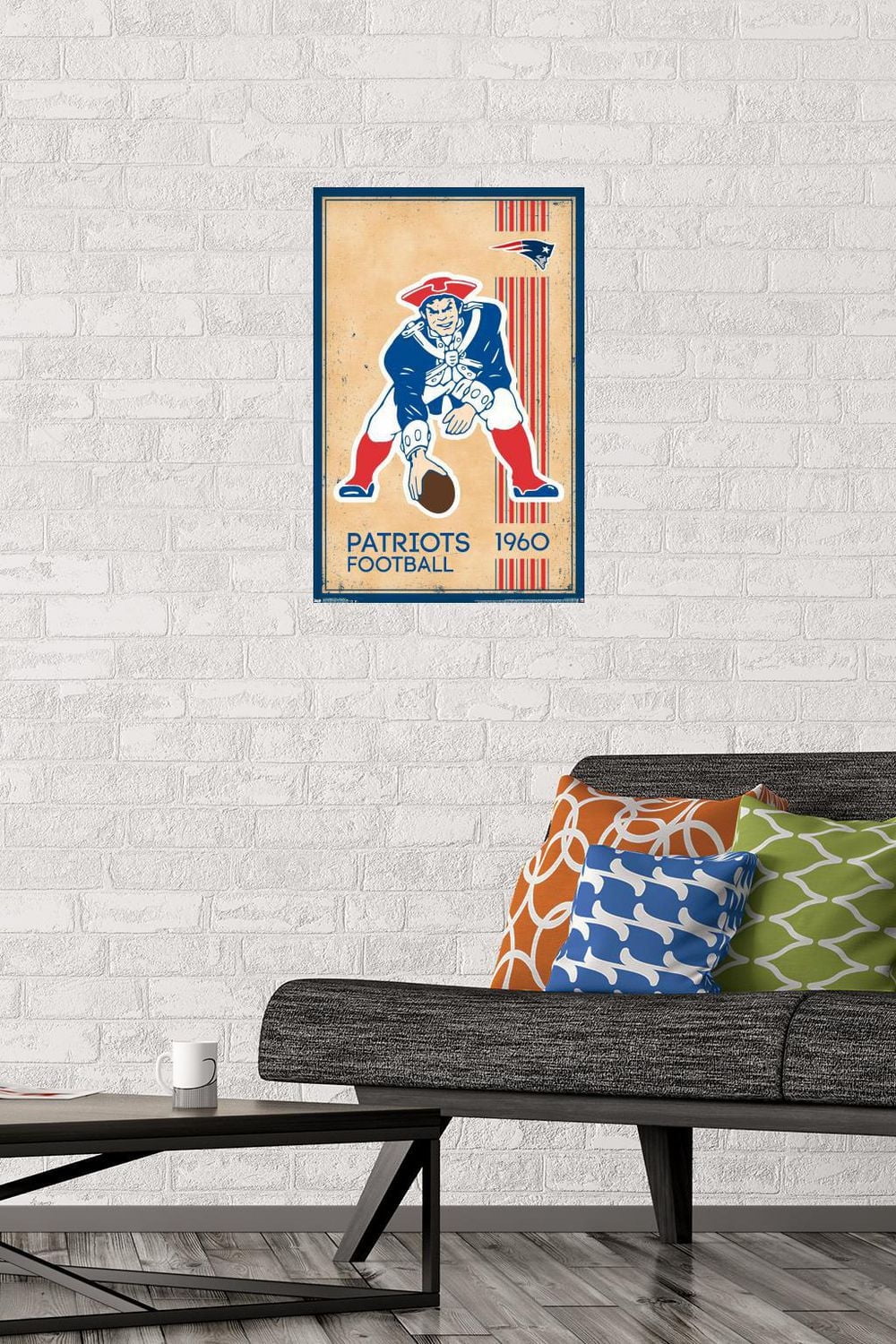 NFL New England Patriots - Retro Logo 14 Wall Poster, 14.725" x 22.375"