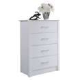 thumbnail image 1 of Hodedah Four Drawer Contemporary Wooden Chest in White Finish, 1 of 7