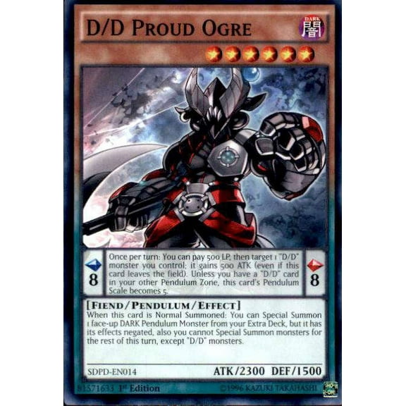 YuGiOh Pendulum Domination Structure Deck Common D/D Proud Ogre SDPD-EN014