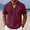 Red, variant on Afuyipoi Men's Cotton Linen Henley Shirt, Casual Solid Color 3/4 Sleeve Button Down Pullover Top, Lightweight Breathable Beach Yoga Shirt Khaki Size L