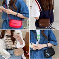 thumbnail image 5 of Women PU Leather Shoulder Bag Korean Crossbody Bag Fashion Messenger Bag Saddle Bag Shopping Dating Bag Coin Purse, 5 of 9
