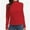 Red, variant on Women's Slim Fit Mock Turtleneck Pullover Top - Long Sleeve Lightweight Casual Shirt